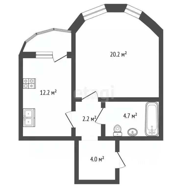 1-к кв. Ярославская область, Ярославль Приозерная ул., 2 (50.0 м) - Фото 2