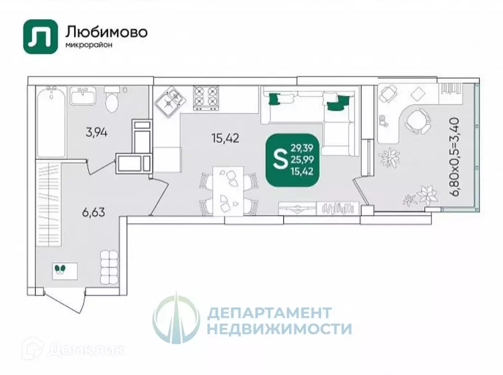 Продаётся квартира-студия, 23 м - Фото 1