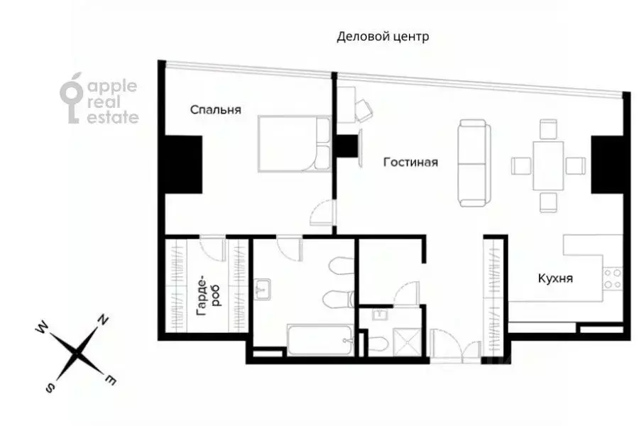 2-к кв. Москва наб. Пресненская, 8с1 (106.0 м) - Фото 2
