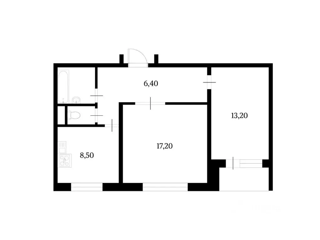 2-к кв. Москва Новослободская ул., 46 (50.0 м) - Фото 1