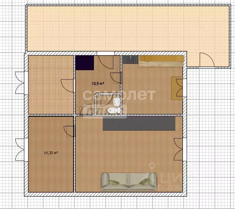 Дом в Алтайский край, Бийский район, с. Первомайское Березовая ул., 40 ... - Фото 1