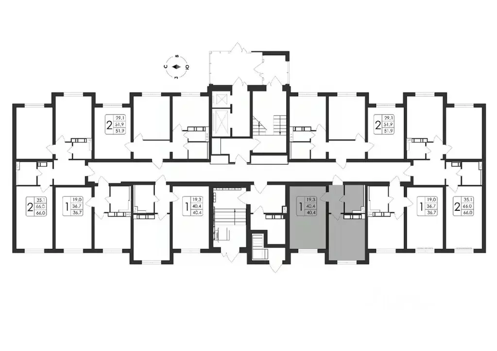 1-к кв. Воронежская область, Воронеж ул. Загоровского, 5/3 (40.4 м) - Фото 1