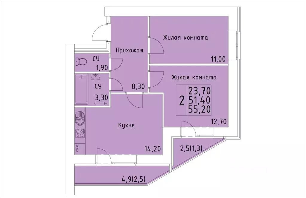 2-к кв. Кировская область, Киров ул. Красной Звезды (55.2 м) - Фото 1