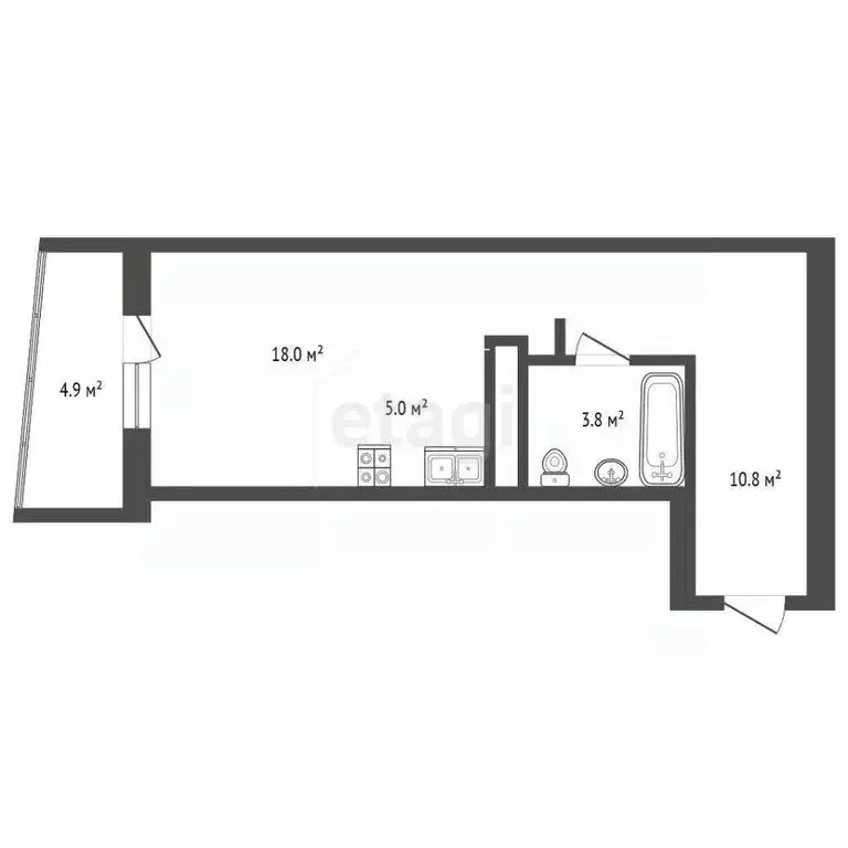 Студия Мордовия, Саранск просп. Российской Армии, 3/3 (31.3 м) - Фото 2