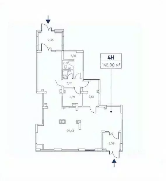 Торговая площадь в Москва Старокоптевский пер., 4 (148 м) - Фото 1