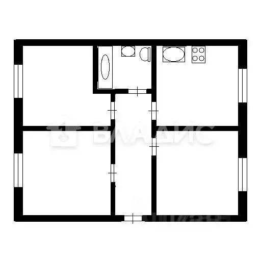 3-к кв. Москва Полимерная ул., 3 (65.0 м) - Фото 2