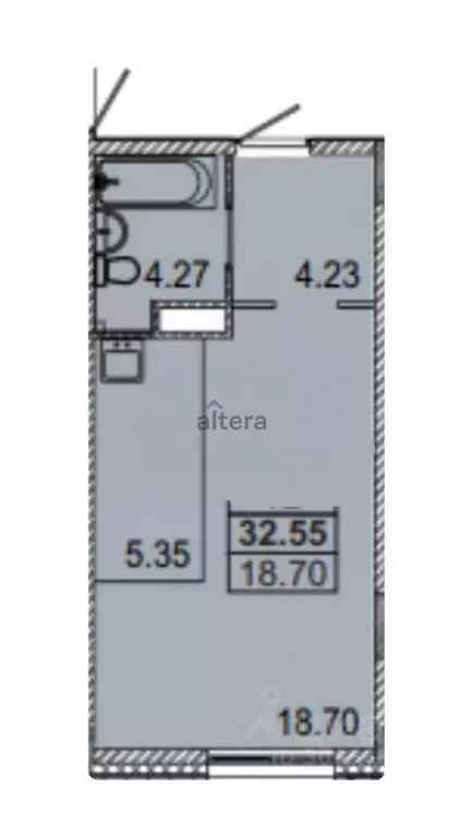 Студия Татарстан, Казань ул. Генерала Ерина, 5Д (32.4 м) - Фото 0