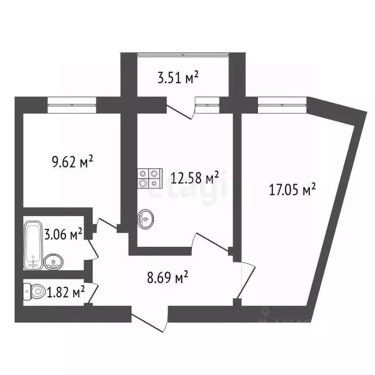 2-к кв. Владимирская область, Ковров ул. 9 Мая, 8 (54.58 м) - Фото 1