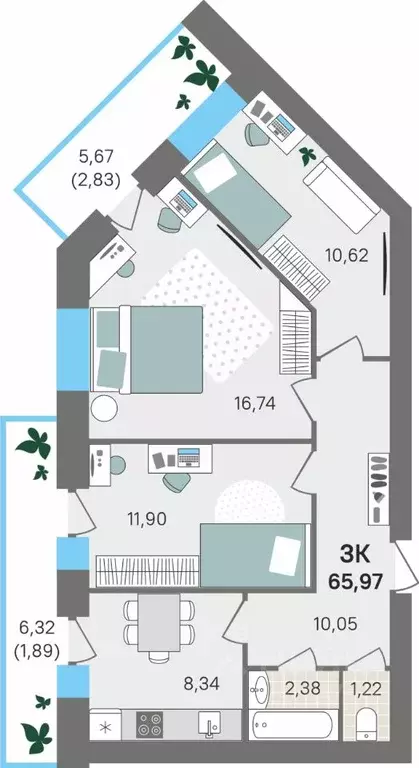 3-к кв. Пермский край, Пермский муниципальный округ, с. Култаево ул. ... - Фото 1