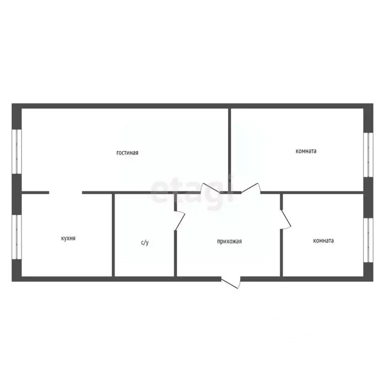 3-к кв. Красноярский край, Сосновоборский муниципальный округ, с. ... - Фото 1