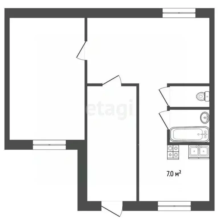 2-к кв. Ярославская область, Рыбинск Средняя Казанская ул., 5 (47.5 м) - Фото 2