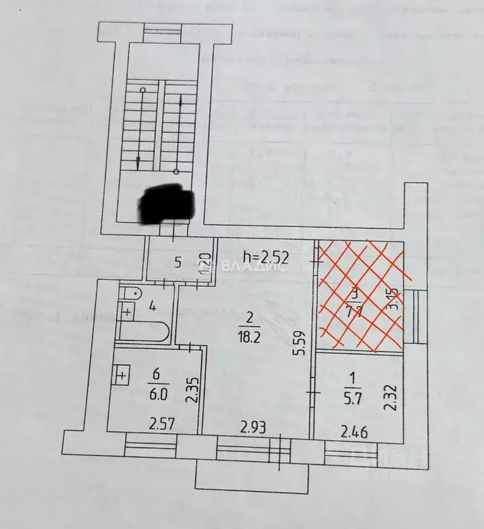 3-к кв. Пермский край, Пермь ул. Советской Армии, 31 (43.6 м) - Фото 2