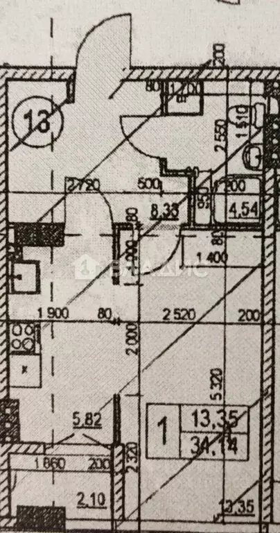Студия Белгородская область, Белгород Вокзальная ул., 26Ас1 (33.4 м) - Фото 2