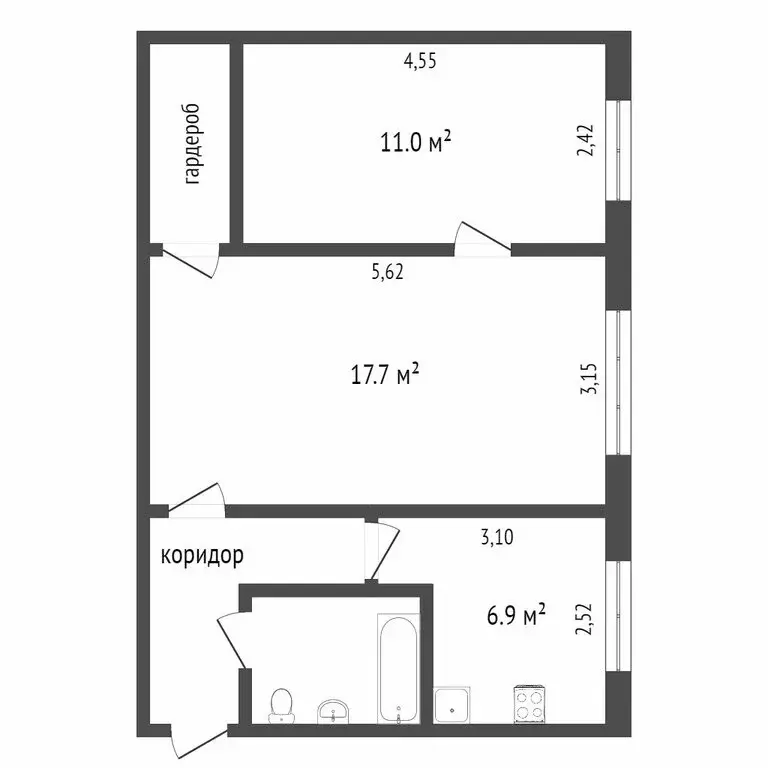 2-комнатная квартира: Омск, микрорайон Городок Нефтяников, ... - Фото 0