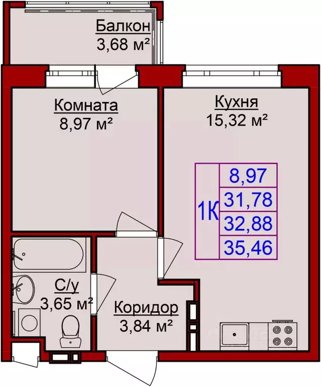 1-к кв. Удмуртия, Ижевск Сельхозвыставка жилрайон,  (35.02 м) - Фото 0