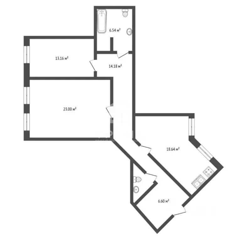 2-к кв. Санкт-Петербург Каменноостровский просп., 39 (84.7 м) - Фото 2