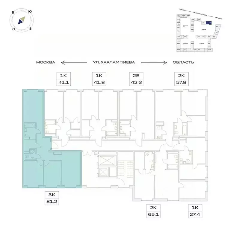 4-к кв. Москва пос. Марьино, Детали жилой комплекс (81.2 м) - Фото 2