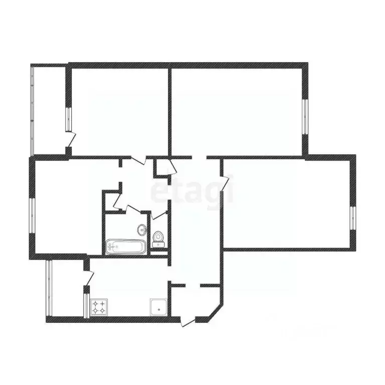 4-к кв. Белгородская область, Белгород просп. Ватутина, 13б (85.6 м) - Фото 1