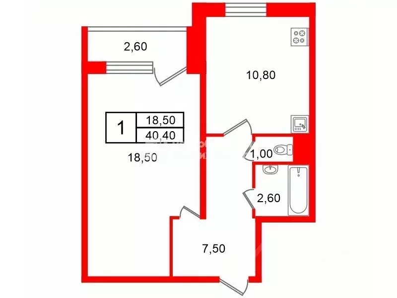 1-к кв. Ленинградская область, Всеволожский район, Колтушское ... - Фото 2