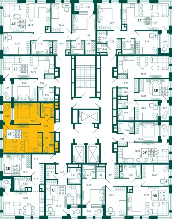 1-комнатная квартира: Уфа, улица Расула Гамзатова (41.69 м) - Фото 2