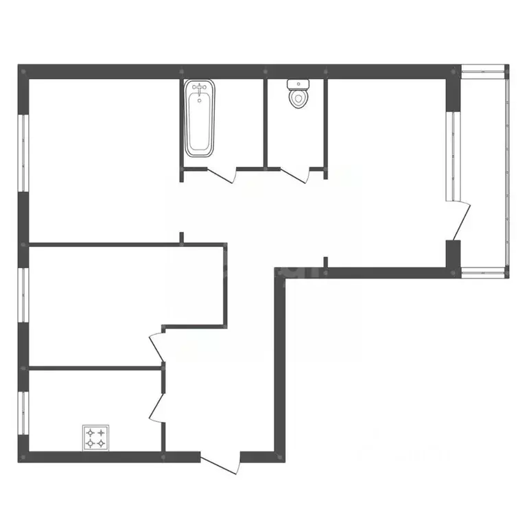 3-к кв. Амурская область, Белогорск ул. Ленина, 113 (64.1 м) - Фото 2