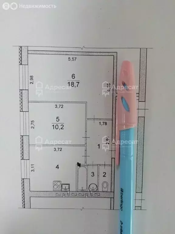 2-комнатная квартира: Волгоград, улица Ломоносова, 70 (48.7 м) - Фото 1