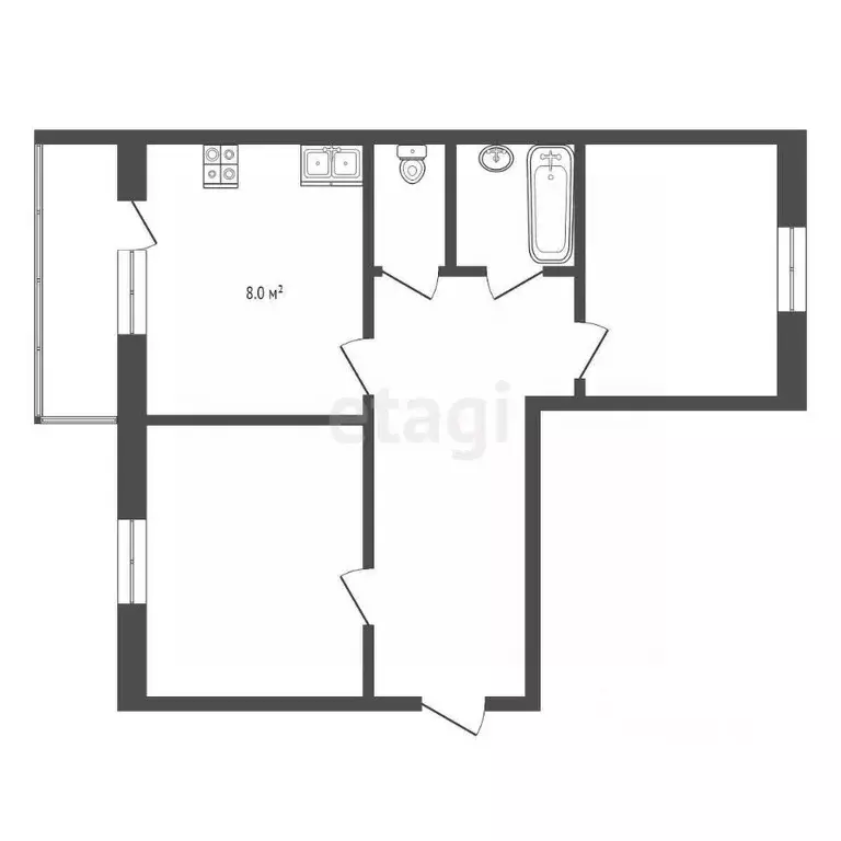 2-к кв. Владимирская область, Селивановский муниципальный округ, пос. ... - Фото 2