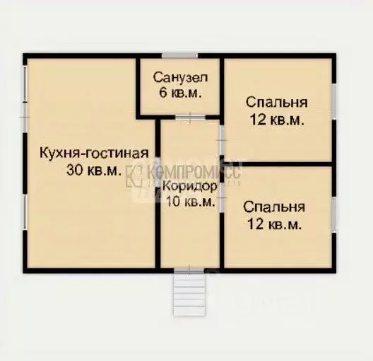 Дом в Краснодарский край, Северский район, Черноморское городское ... - Фото 2