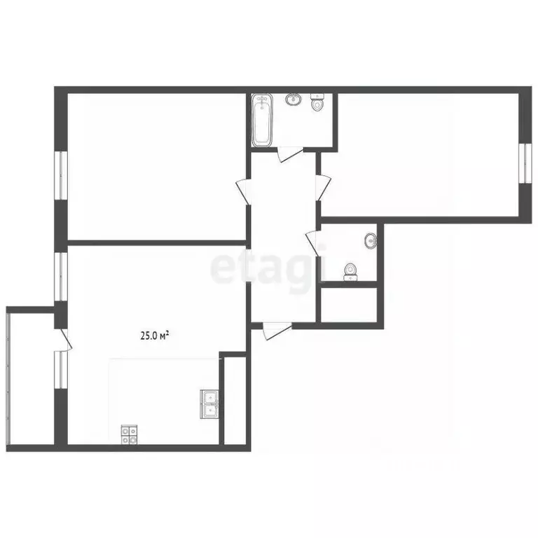 2-к кв. Тюменская область, Тюмень ул. Фармана Салманова, 12 (64.8 м) - Фото 1