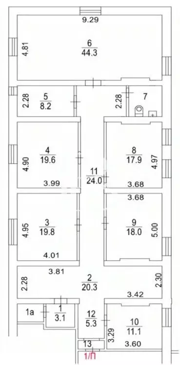 Помещение свободного назначения в Москва Новинский бул., 10С1 (200 м) - Фото 1
