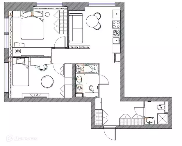 Продаётся 2-к квартира, 62.3 м - Фото 0