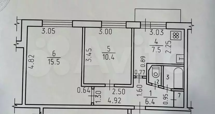 2-к. квартира, 44м, 2/9эт. - Фото 1