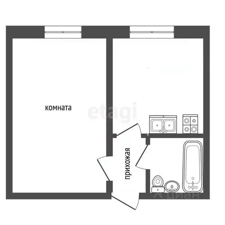 Комната Ярославская область, Ярославль ул. Урицкого, 69к3 (30.0 м) - Фото 1