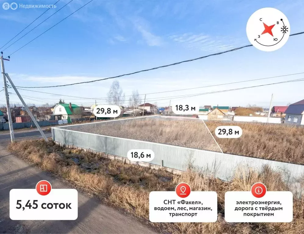 Участок в Тюмень, СНТ Факел, 5-я линия (10.16 м) - Фото 2