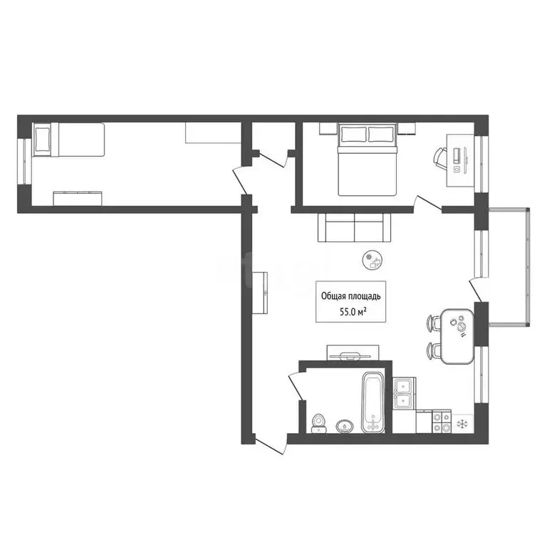 3-комнатная квартира: Новосибирск, улица Титова, 17 (55 м) - Фото 0