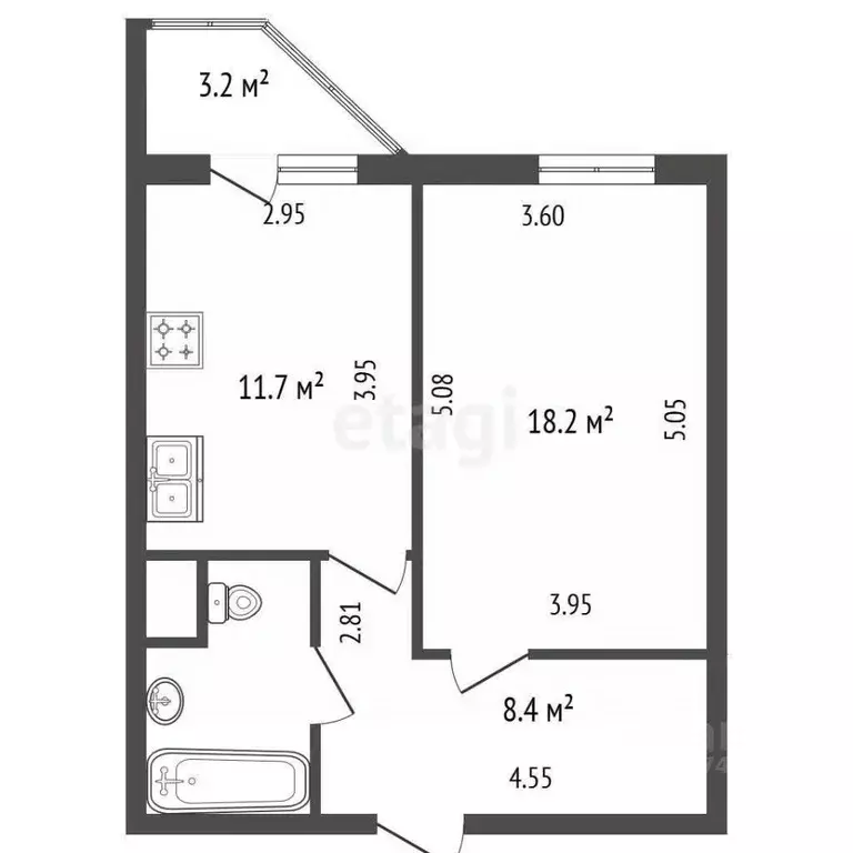 1-к кв. Санкт-Петербург ул. Шелгунова, 7к1 (45.0 м) - Фото 1