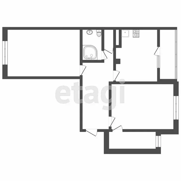 2-комнатная квартира: Тверь, улица Зои Космодемьянской, 3 (47 м) - Фото 1