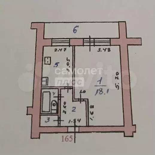 1-к. квартира, 38 м, 4/9 эт. - Фото 0