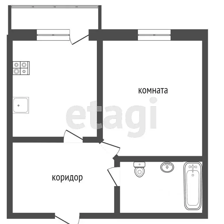 1-к кв. Смоленская область, Смоленск ул. Куриленко, 13 (44.0 м) - Фото 1