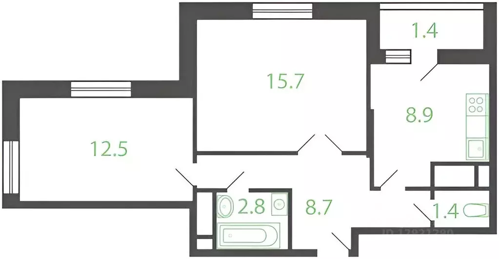 2-к кв. Московская область, Котельники Новые Котельники мкр, 18 (55.0 ... - Фото 1