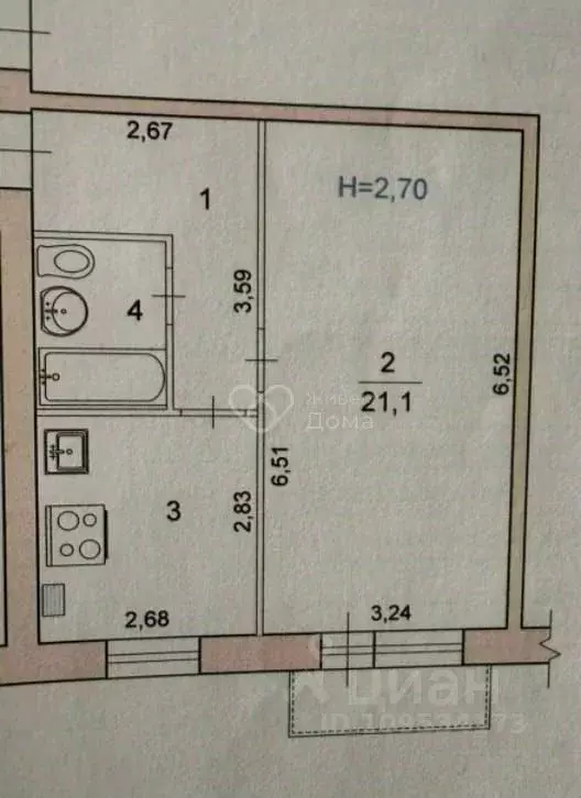 1-к кв. Волгоградская область, Волгоград ул. Грибанова, 2 (38.0 м) - Фото 2