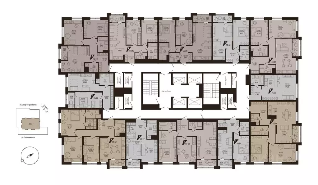 2-к кв. Свердловская область, Екатеринбург Центральный жилрайон, Дом 7 ... - Фото 2