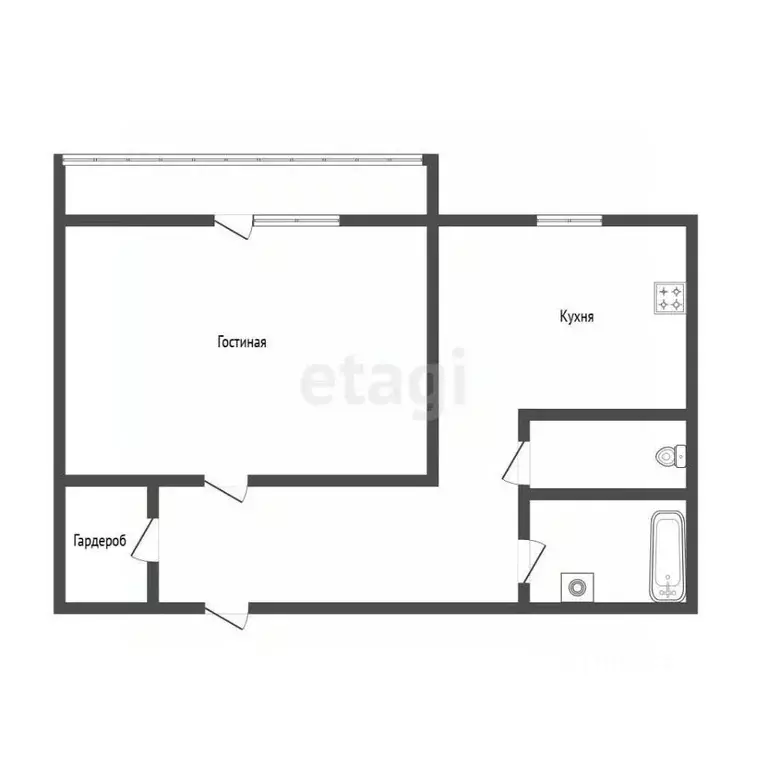 1-к кв. Челябинская область, Челябинск ул. Скульптора Головницкого, 28 ... - Фото 2