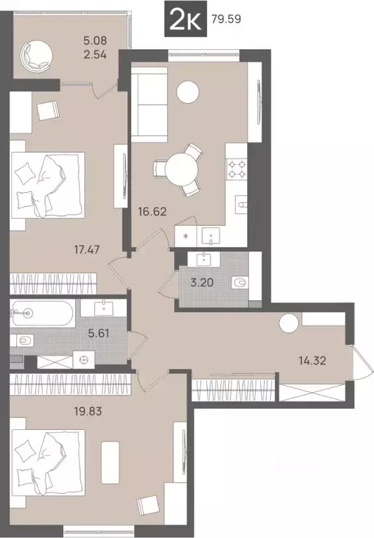 2-к кв. Калининградская область, Светлогорск Лесная Сказка жилой ... - Фото 1