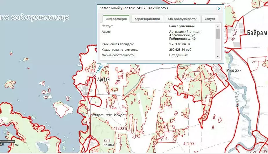 Карта аргази с названиями