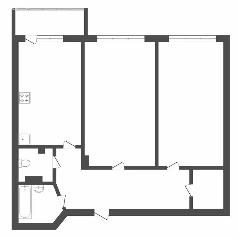 2-комнатная квартира: Тюмень, Олимпийская улица, 49 (52 м) - Фото 1