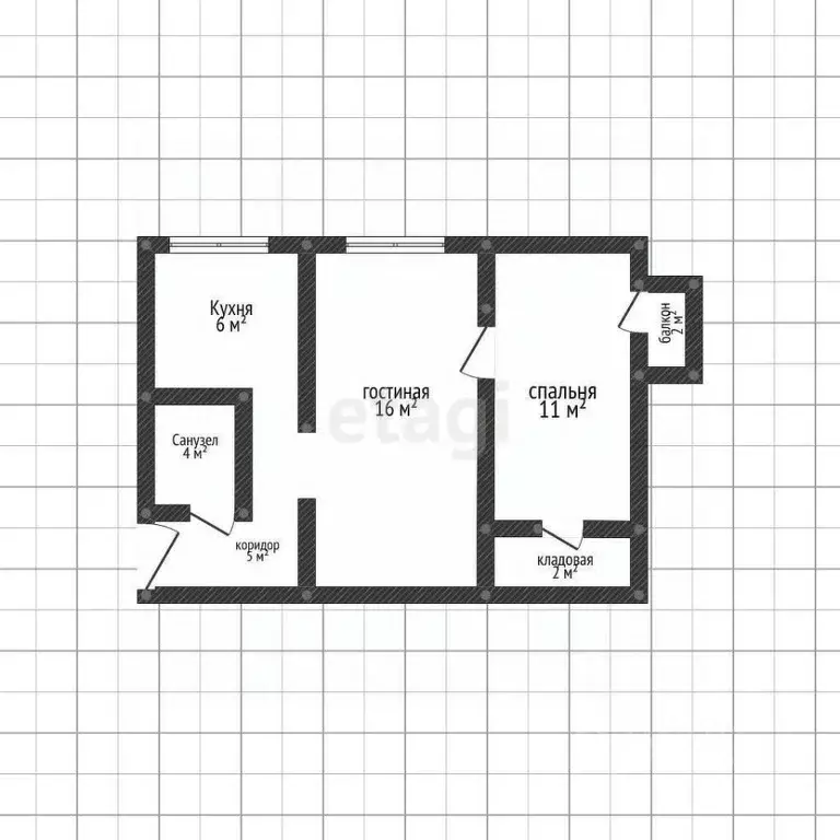 2-к кв. Адыгея, Майкоп ул. Карла Маркса, 8 (47.0 м) - Фото 1