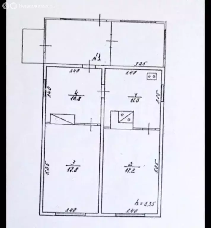 3-комнатная квартира: деревня Захарово, 37 (56.8 м) - Фото 1