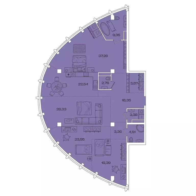4-комнатная квартира: Иркутск, ЖК Звёзды (175.67 м) - Фото 1