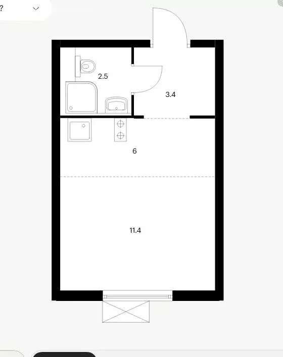 Квартира-студия: Москва, Люблинская улица, 72к3 (23.1 м) - Фото 1